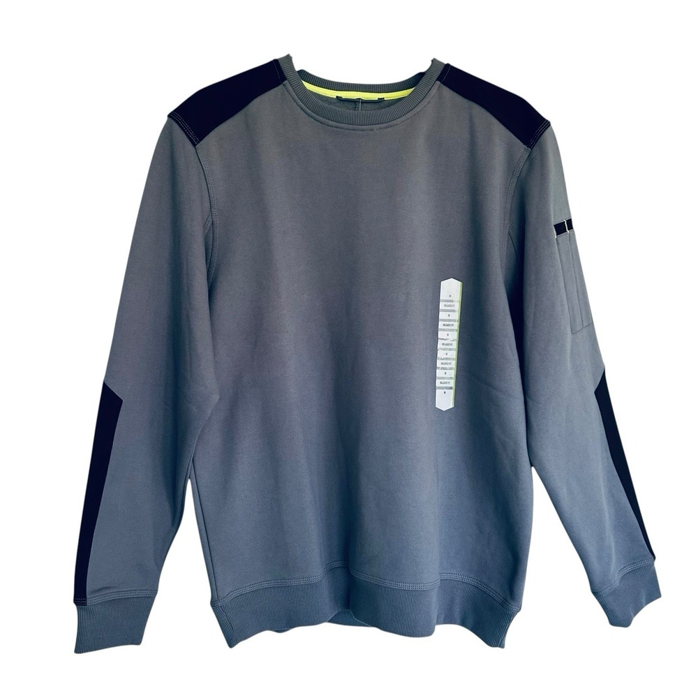 Duluth Trading Co Tradetek Heavyweight Crew Sweatshirt Gray Black Mens M 50316